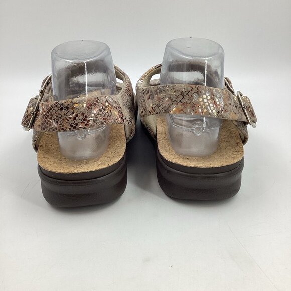 SAS Women's Relaxed Heel Strap Sandal Multisnake Taupe Walking Comfort Sz 9.5 W - Picture 5 of 11